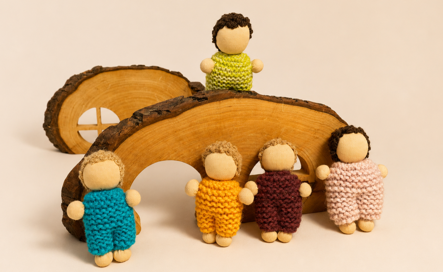 Muñequito Waldorf Tejido a Mano