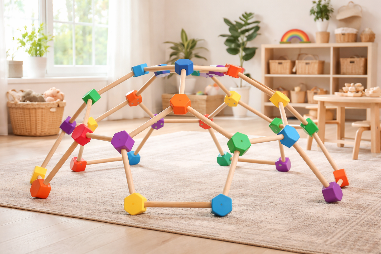Domo Escalable de Madera para Interior – Juego Motriz Infantil