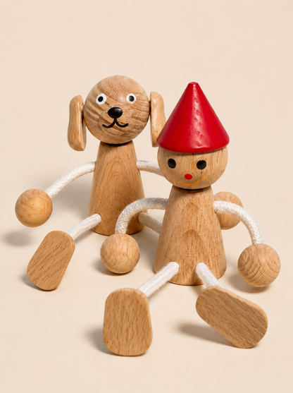 Pequeños amigos de madera
