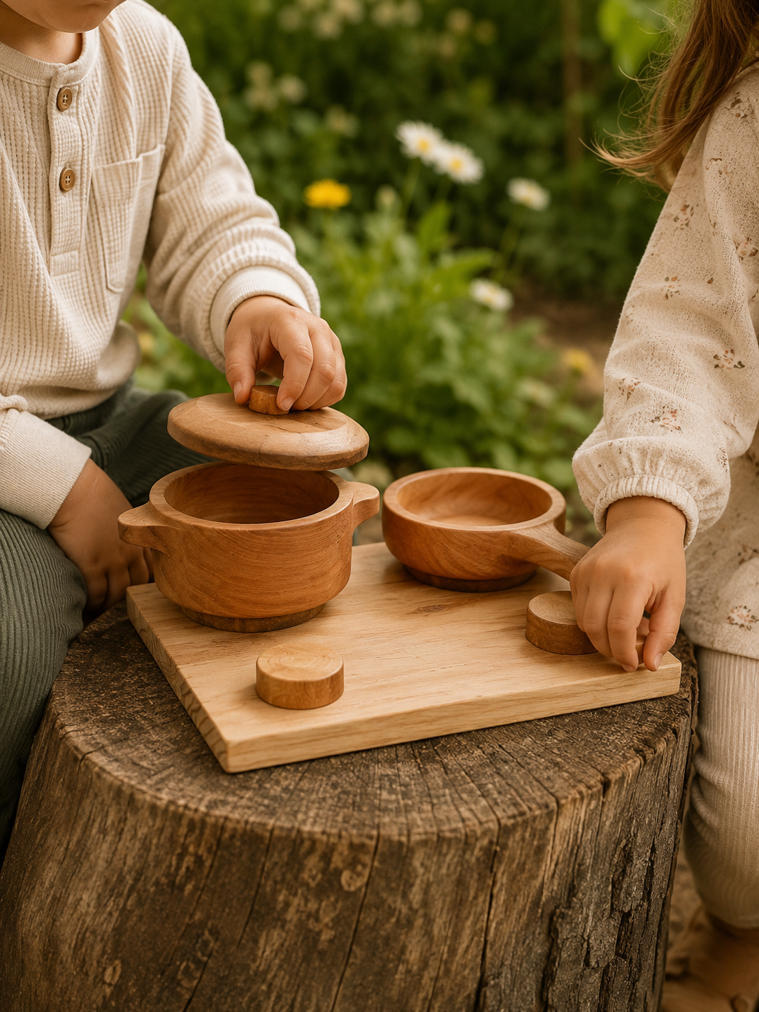 Cocina de Juguete de Madera Nativa