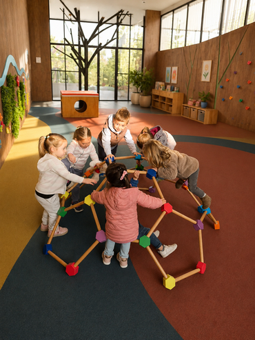 Domo Escalable de Madera para Interior – Juego Motriz Infantil