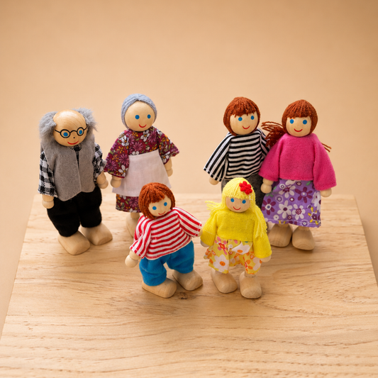 Set 6 Piezas Familia De Juguete Muñecos - Juego de rol