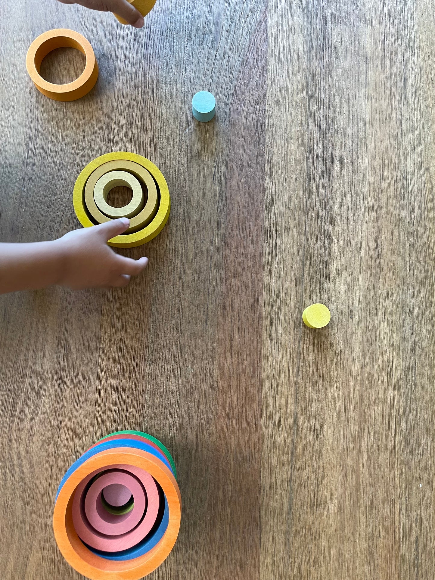 Set 6 Aros de Madera Colores