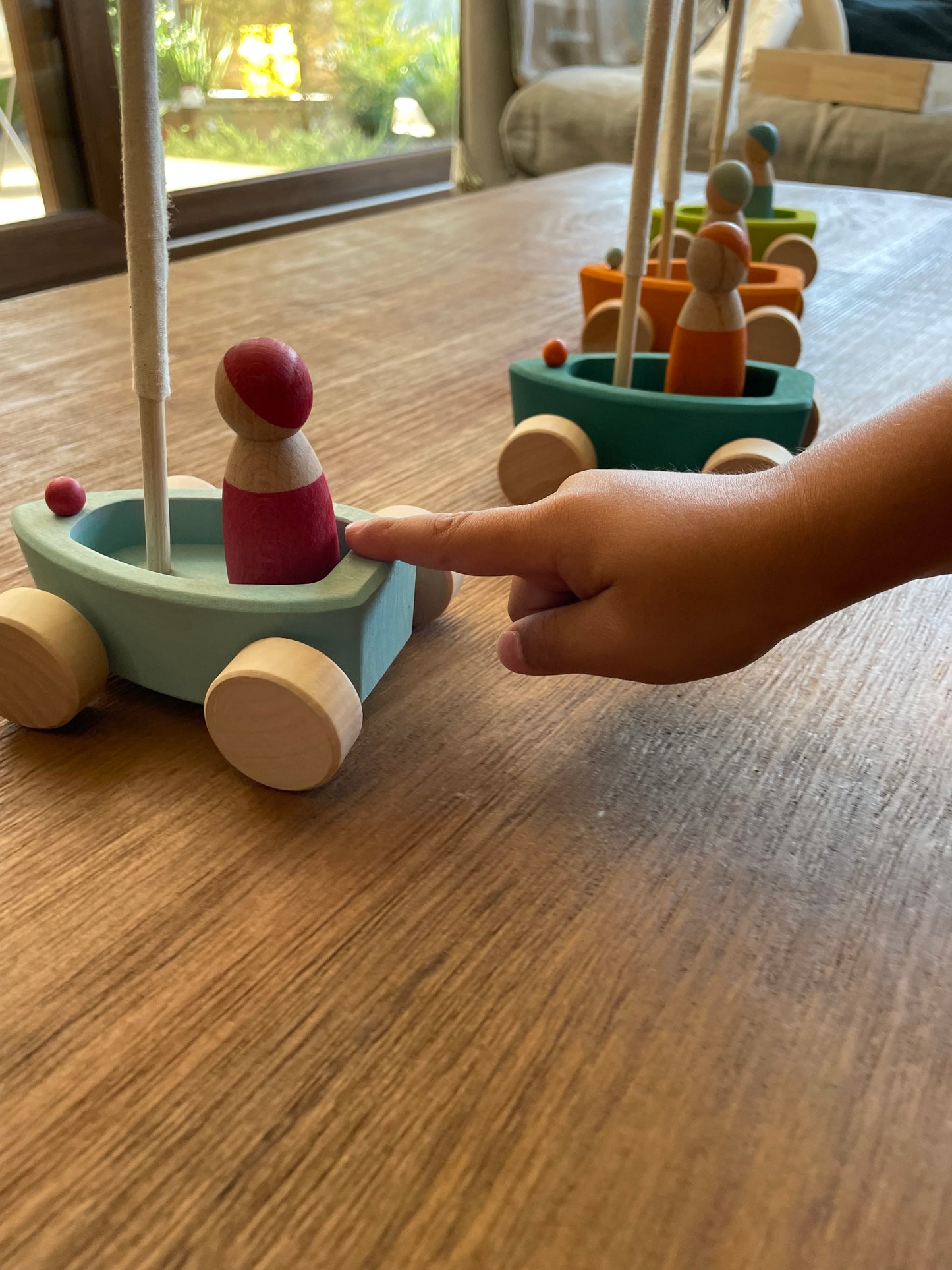 Barquitos de Madera en colores