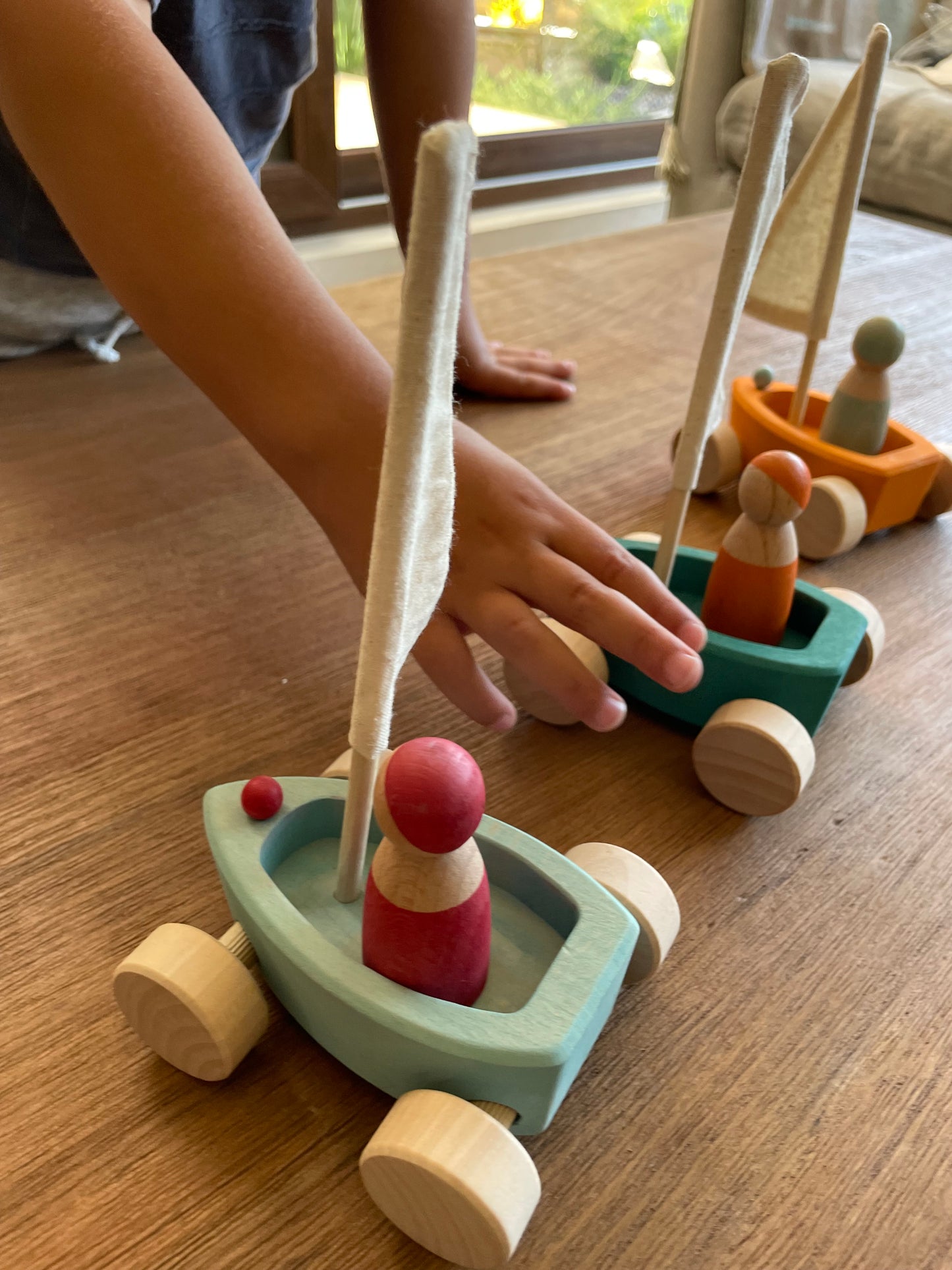 Barquitos de Madera en colores