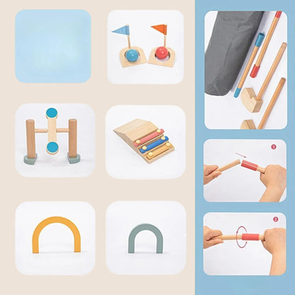 Mini Golf-Cricket de madera