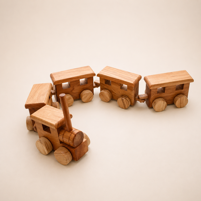 Tren de juguete de Madera Nativa