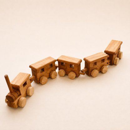 Tren de juguete de Madera Nativa